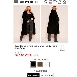 Missy Empire Kaydence Teddy Fur Coat
